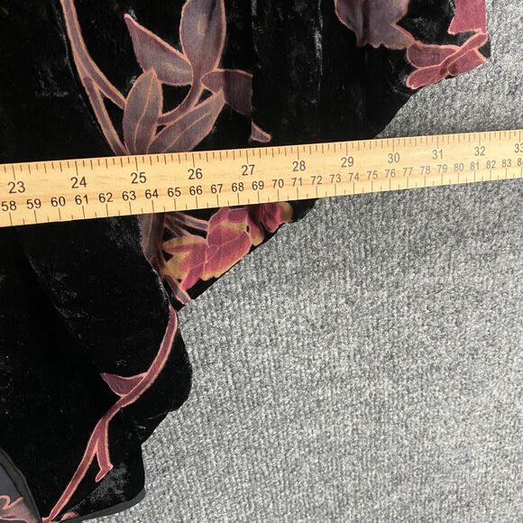 FATE by LFD Kimono Size M Velvet Burnout Floral Open Front Fairy Whimsical Goth - Picture 8 of 9